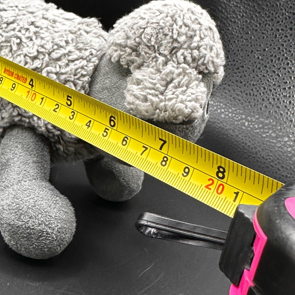 Sherpa CVS Exclusive Retired‎ Grey Embroidered  7" Stuffed Squeaky Plush Dog Toy - Picture 12 of 16